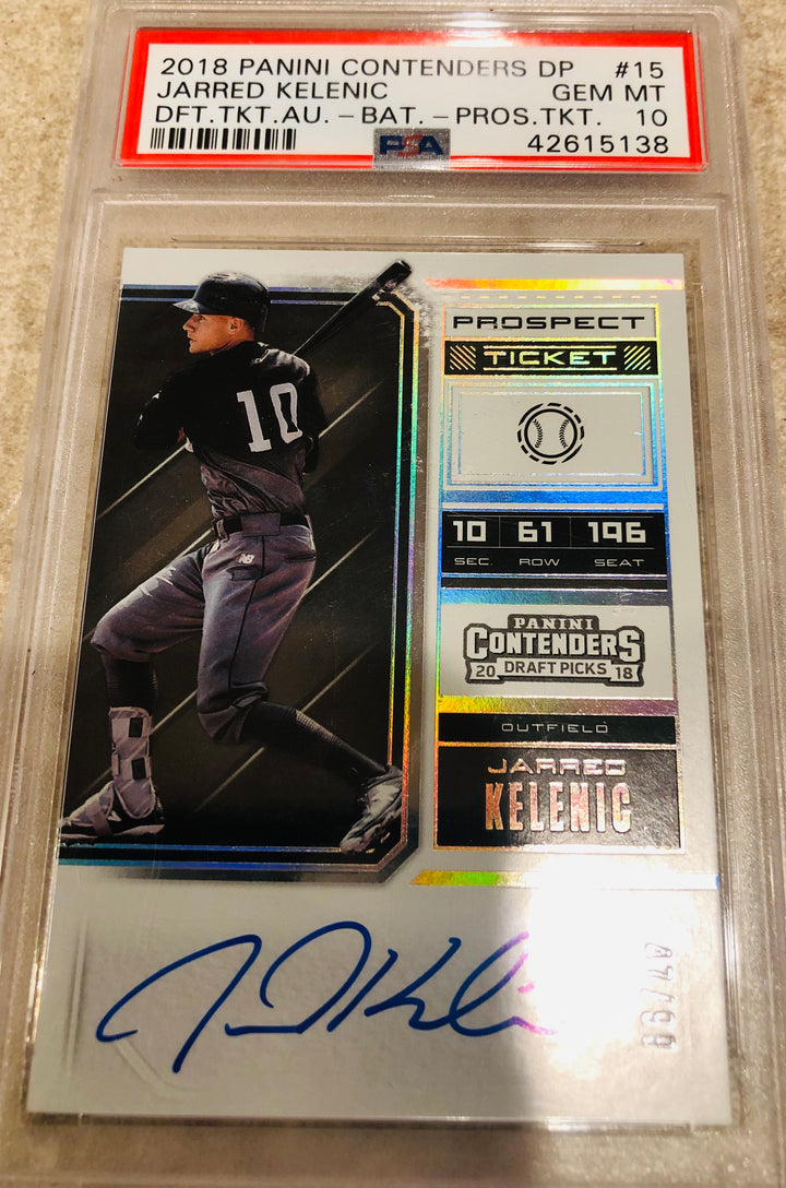 2018 Panini Contenders DP Jared Kelenic RC PSA 10