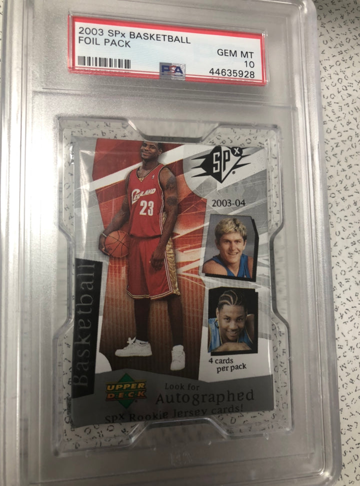 2003 Upper Deck SPX Basketball Hobby Pack PSA10