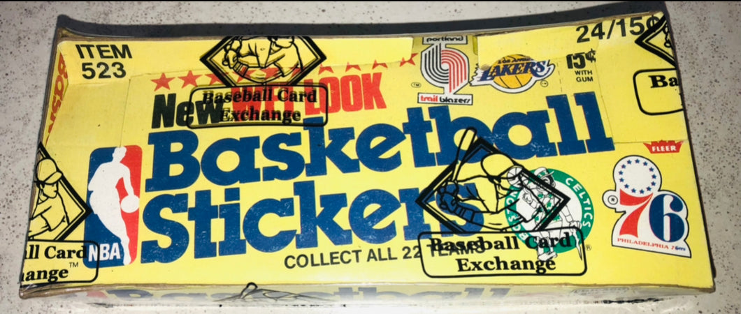 1977 78 Fleer Basketball Stickers Box BBCE Authenticated