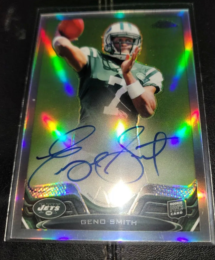 2013 Topps Chrome Refractor Auto Geno Smith RC *NrMt to Mint* #/150 Silver