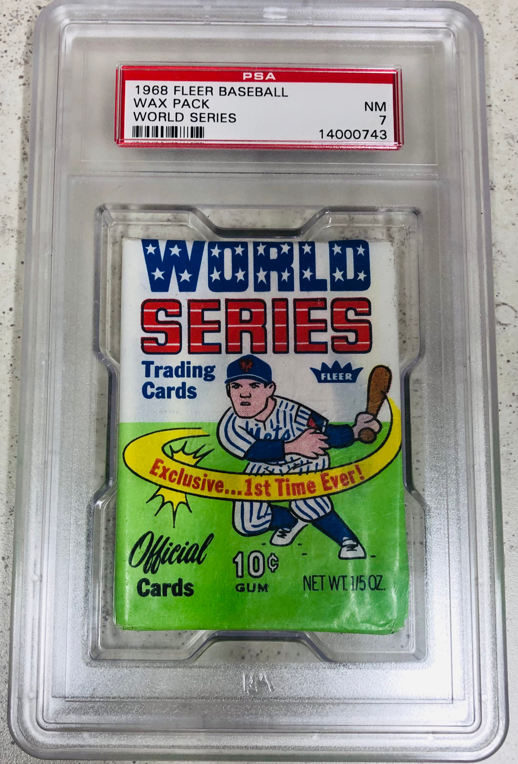 1968 Fleer Baseball World Series Pack PSA 7