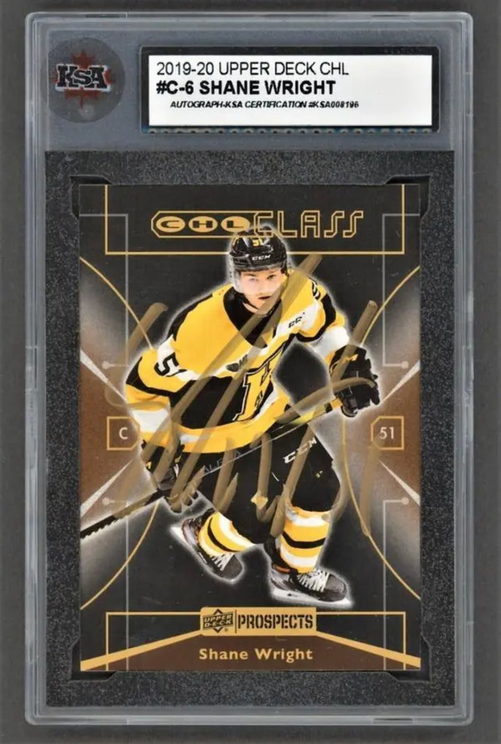 2019-20 Upper Deck CHL '99-00 UD CHL Retro #C6 Shane Wright KSA LOA AUTO Rookie