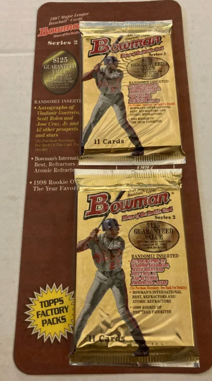 1997 Bowman Series 2 Sealed Factory 2 Pack Possible Jeter Autograph?