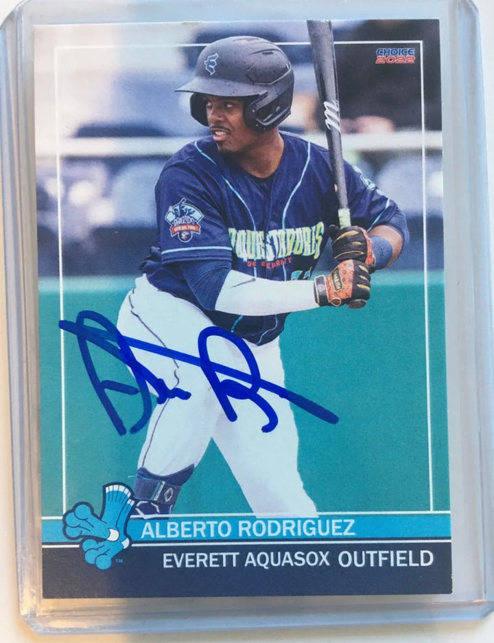 Alberto Rodriguez Everett Aquasox 2022 Autographed Card Seattle Mariners Signed