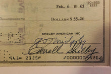 Load image into Gallery viewer, 1963 Carroll Shelby Signed Auto Parts Check
