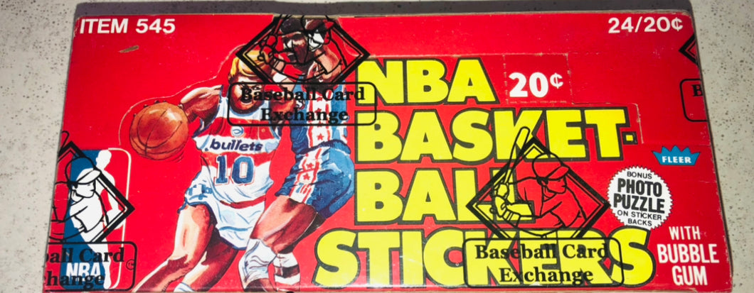 1978 79 Fleer Basketball Stickers Box BBCE Authenticated