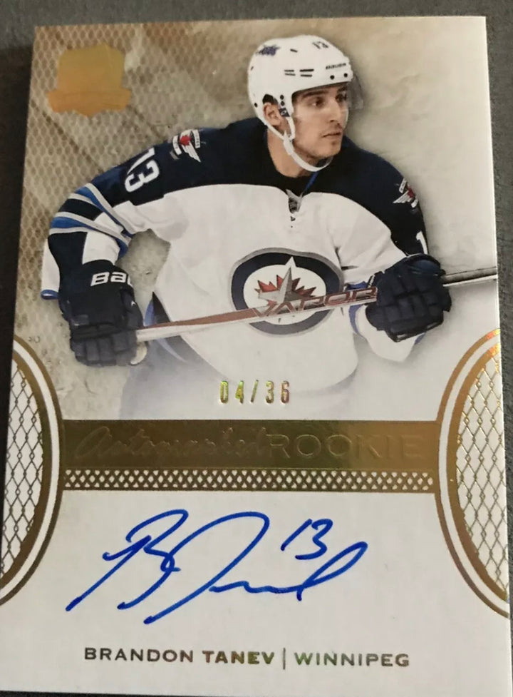 2016-17 UD The Cup Brandon Tanev Autographed Rookie Gold #/36!!!