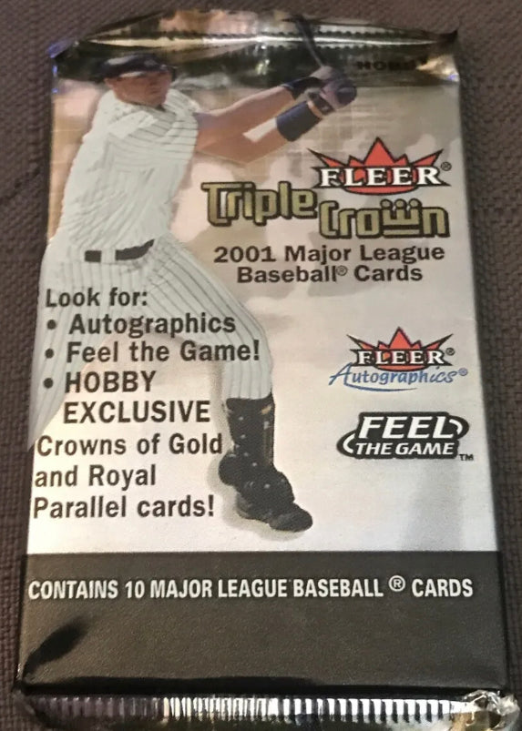 2001 Fleer Triple Crown Baseball Hobby Exclusive Factory Sealed Pack