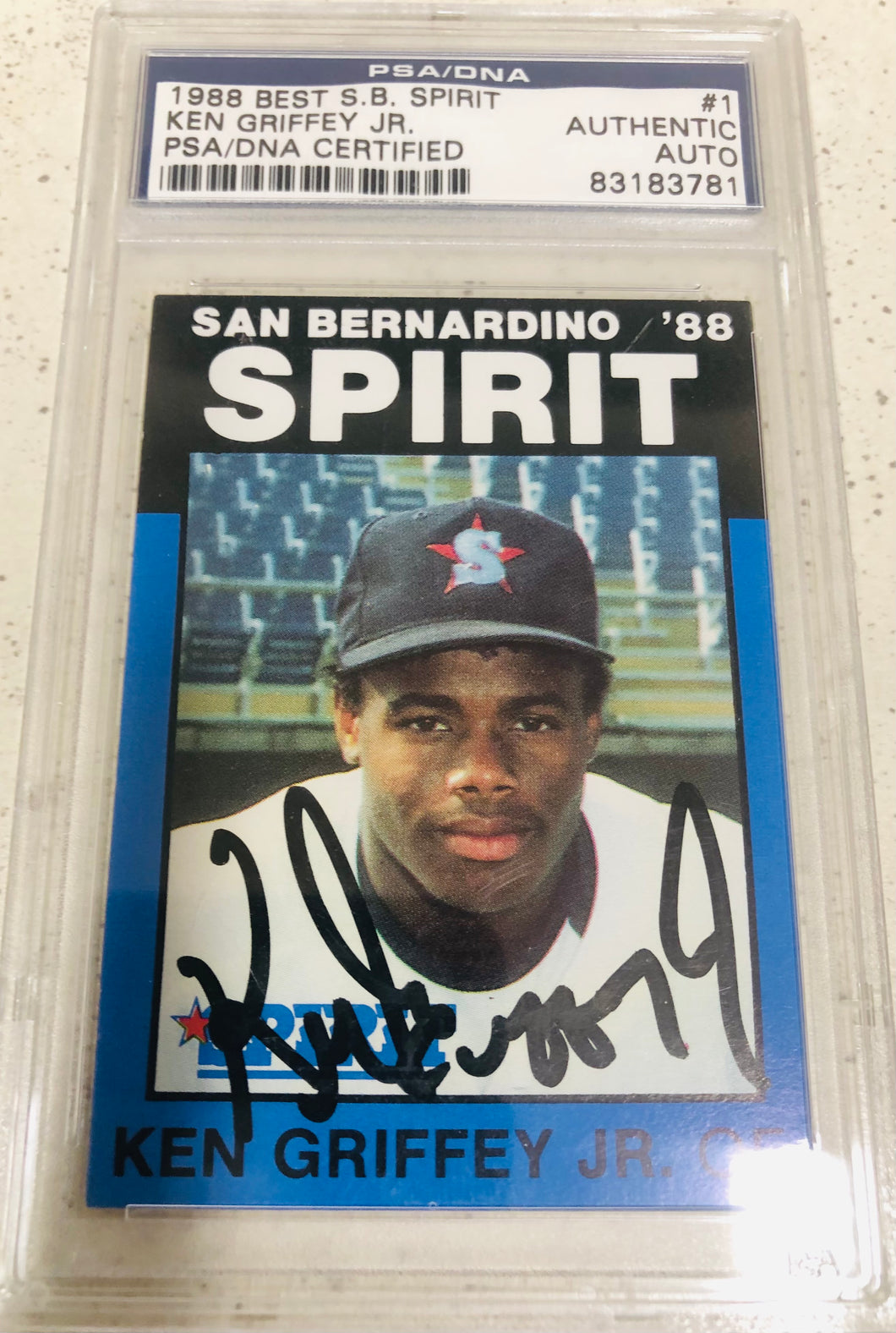 1988 SB Spirit Griffey Jr. Signed Minor Card