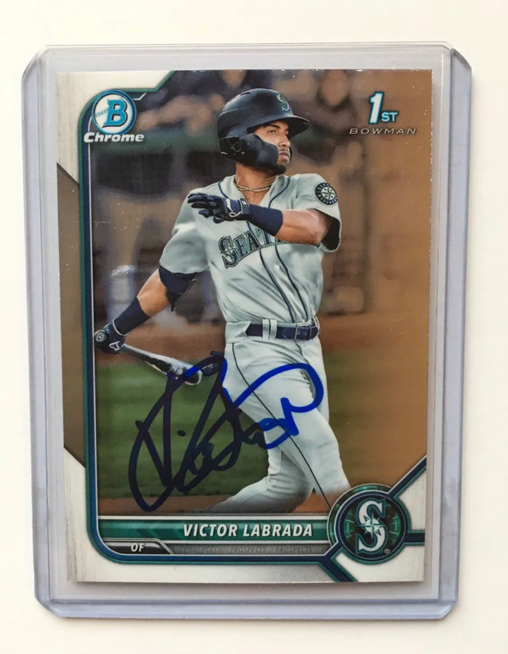 2022 Bowman Chrome #BCP-150 Victor Labrada Seattle Mariners Autographed