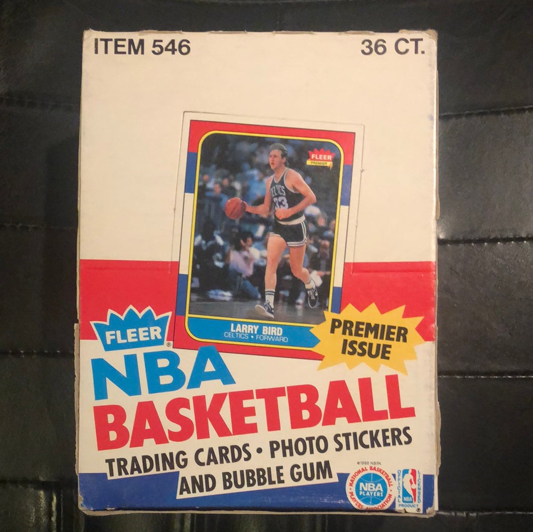 1986 Fleer Basketball Wax Box Empty WPK