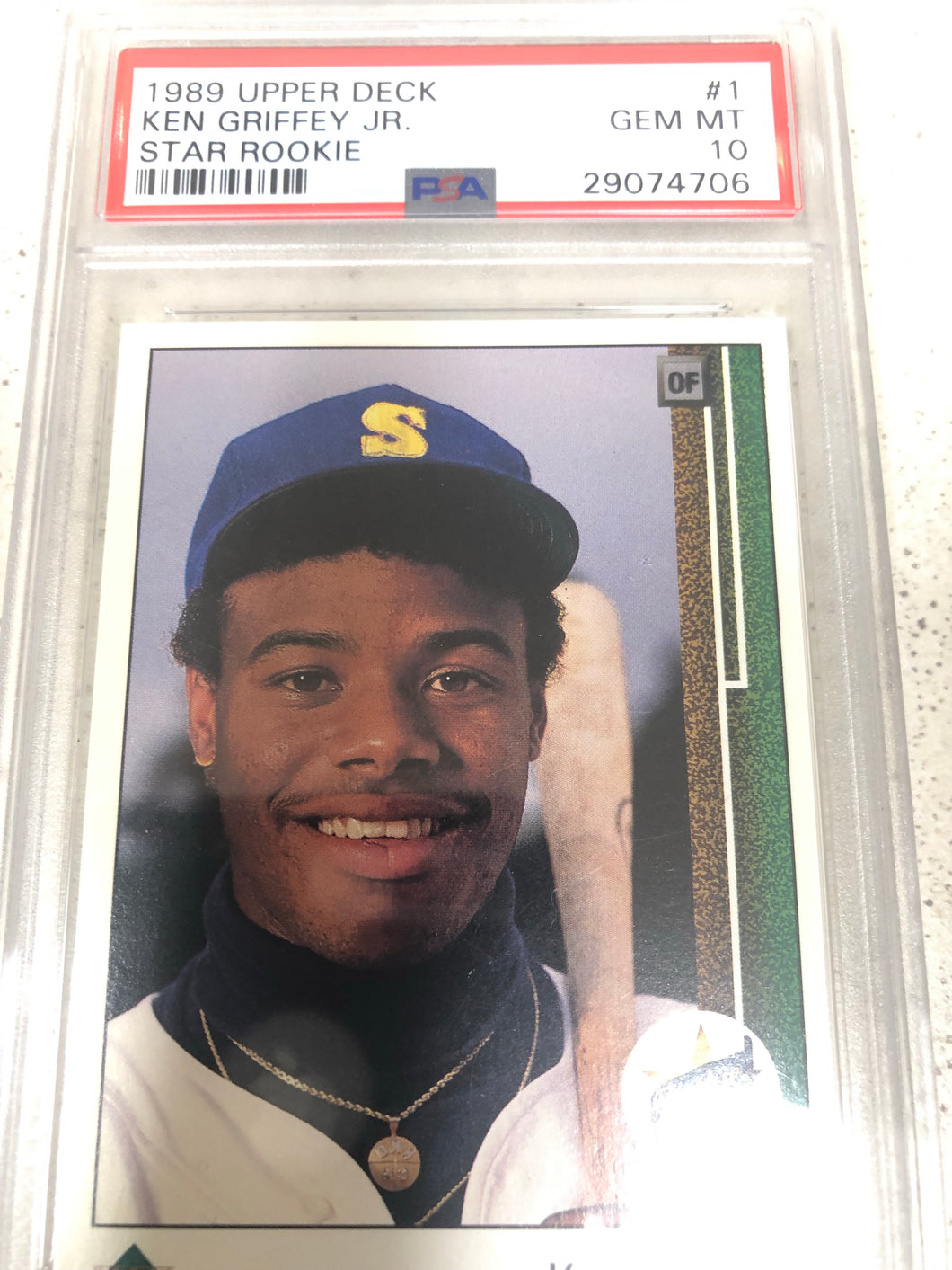 1989 Upper Deck Ken Griffey JR PSA 10 Star Rookie