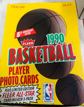 Load image into Gallery viewer, 1990 Fleer Basketball Rack Box 24 Packs Guaranteed Unopened WPK
