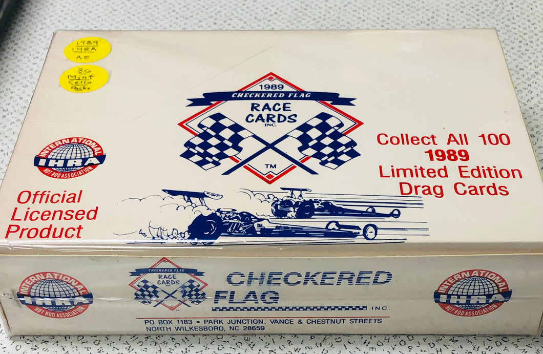 1989 NHRA Wax Box Box Guaranteed Authentic WPK