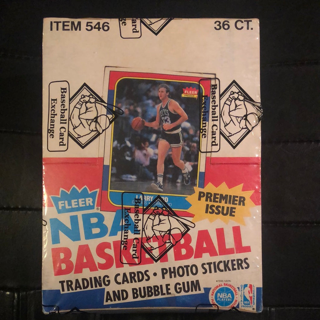 1986 Fleer Basketball Box BBCE Empty Box