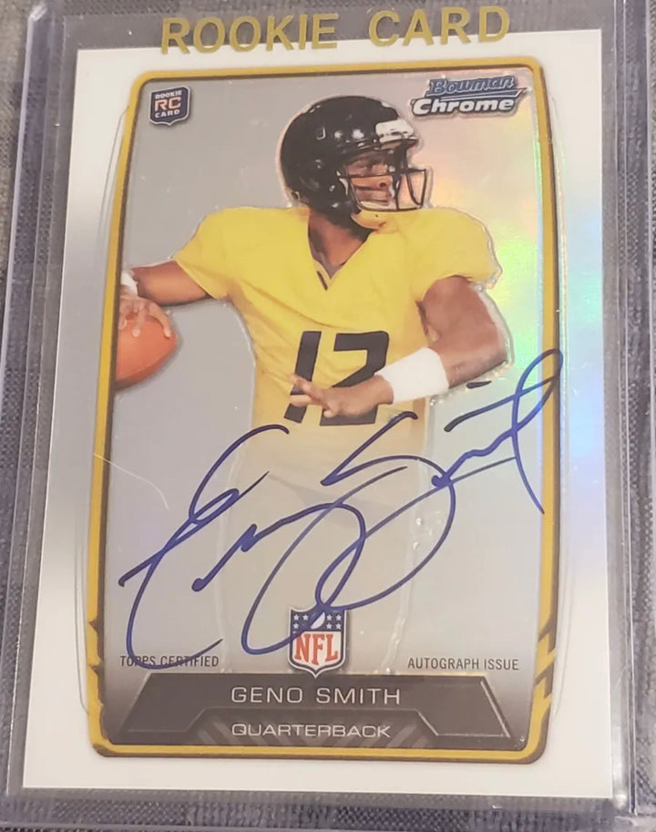 2013 Geno Smith Bowman Chrome RC Auto Rookie Refractor SP Rare