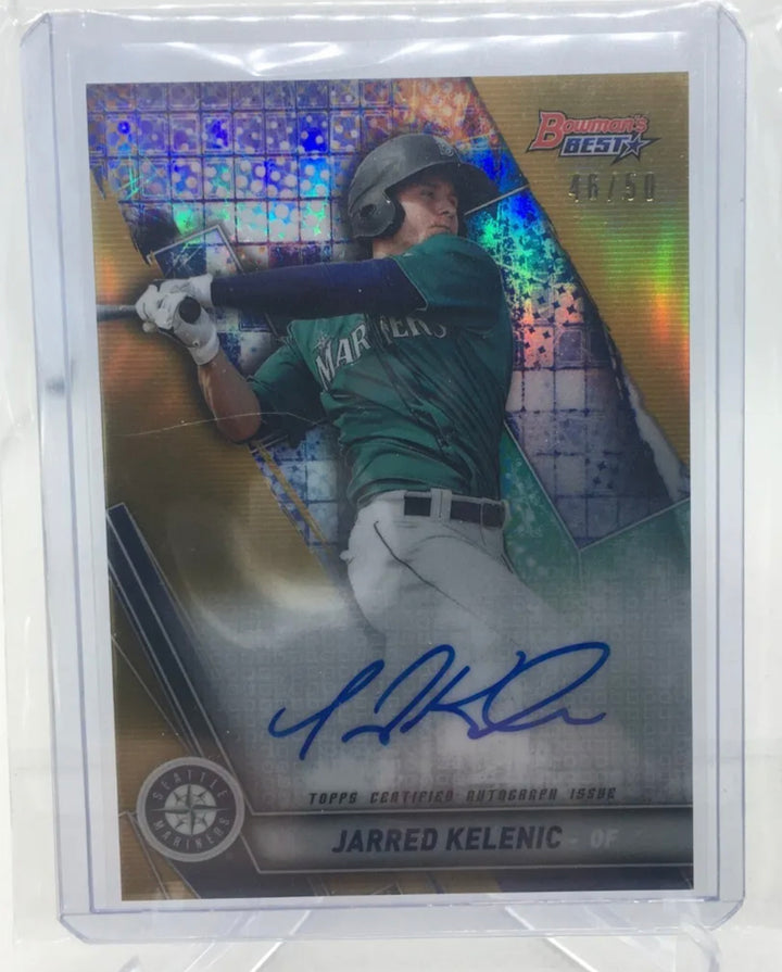 2019 Bowman's Best Jarred Kelenic Auto Gold /50