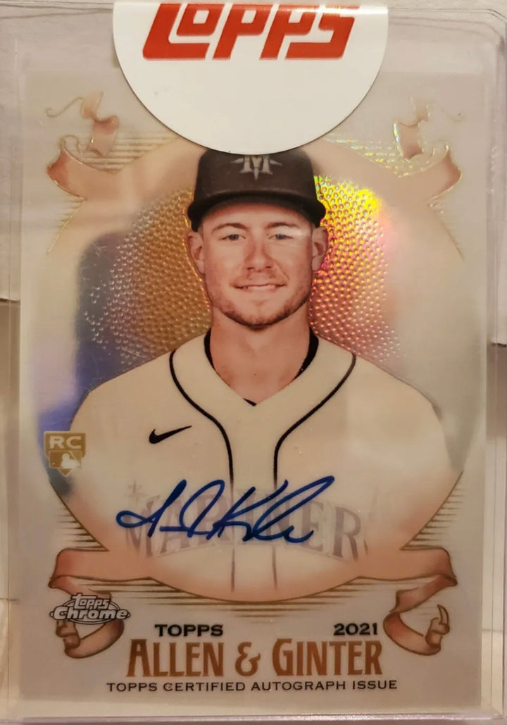 Jarred Kelenic 2021 Topps Allen & Ginter Chrome On-Card Auto Case Hit Rookie RC