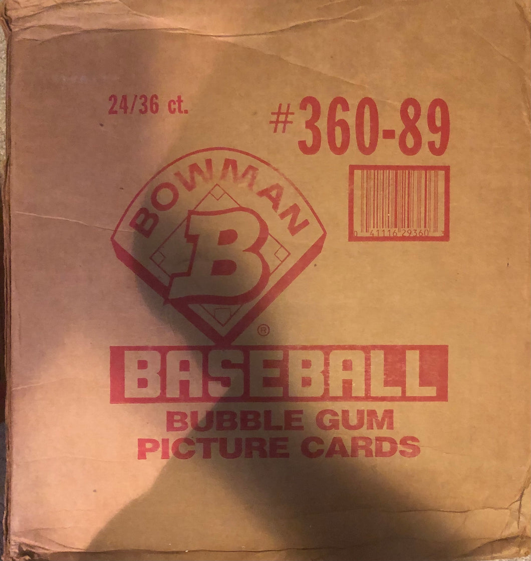 1989 Bowman Baseball Wax Box case Factory Sealed