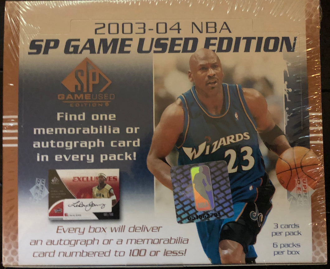 2003 Upper Deck SP Game Used Basketball Box