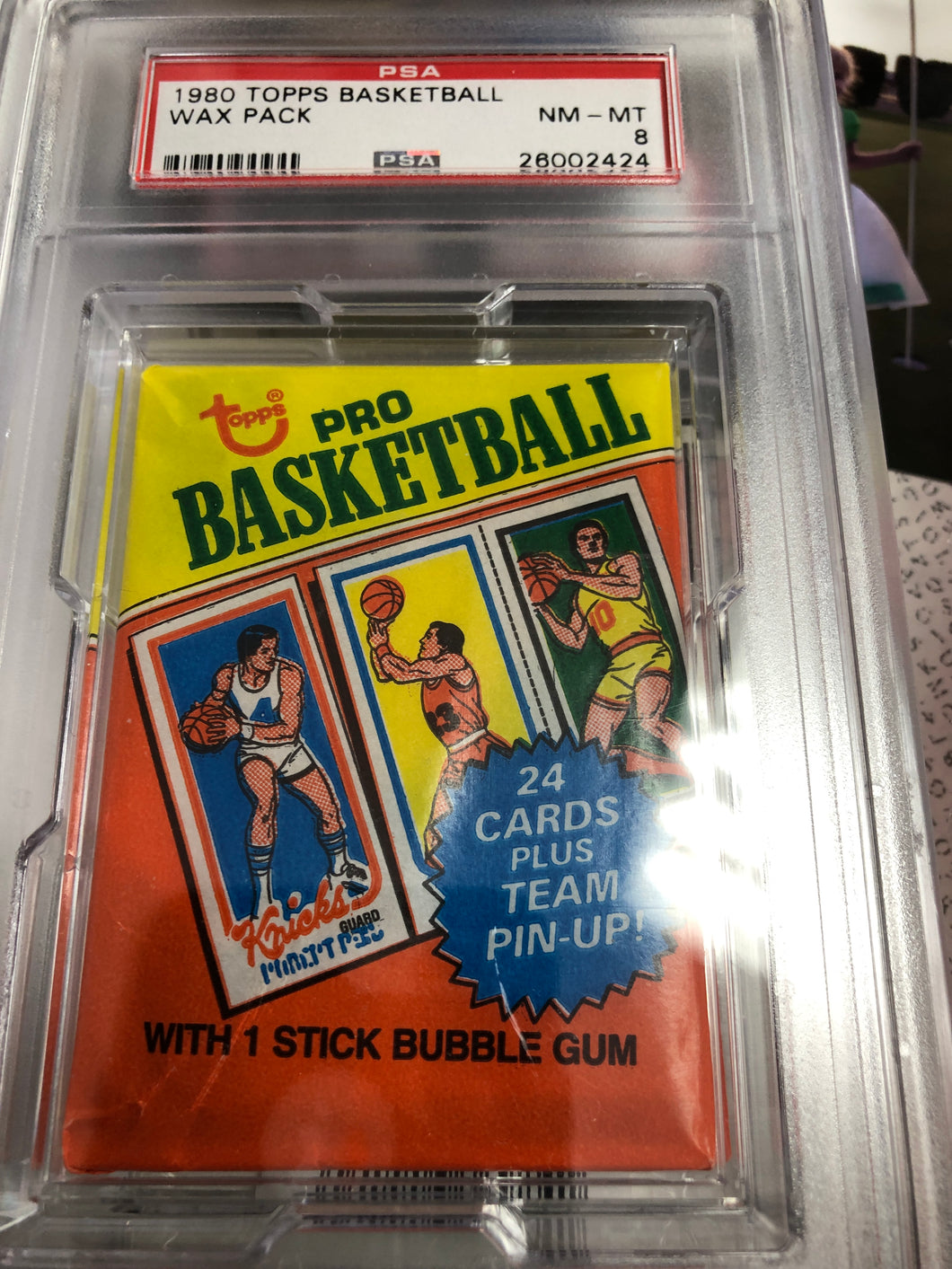 1980 Topps Basketball Wax Pack PSA 8