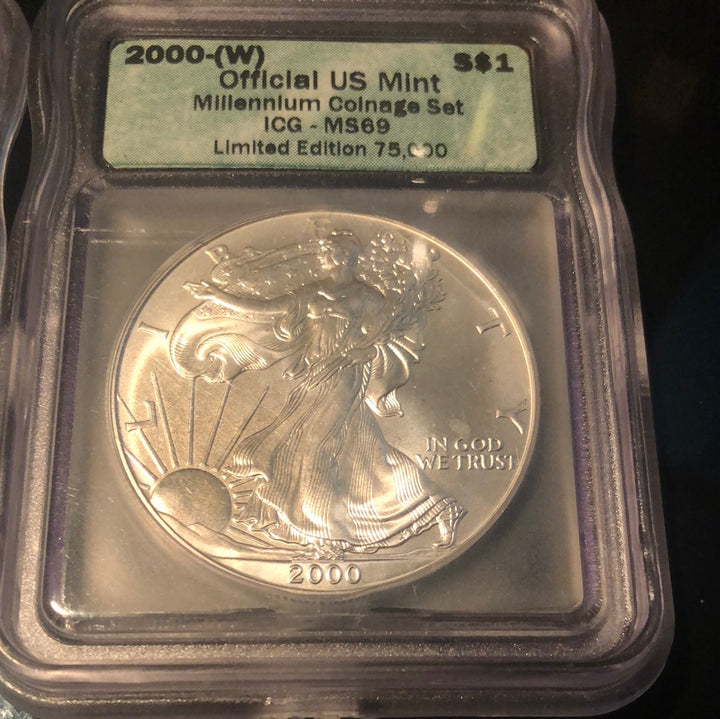 2000 W Liberty 2000D Burnished Sacajawea Set /75000