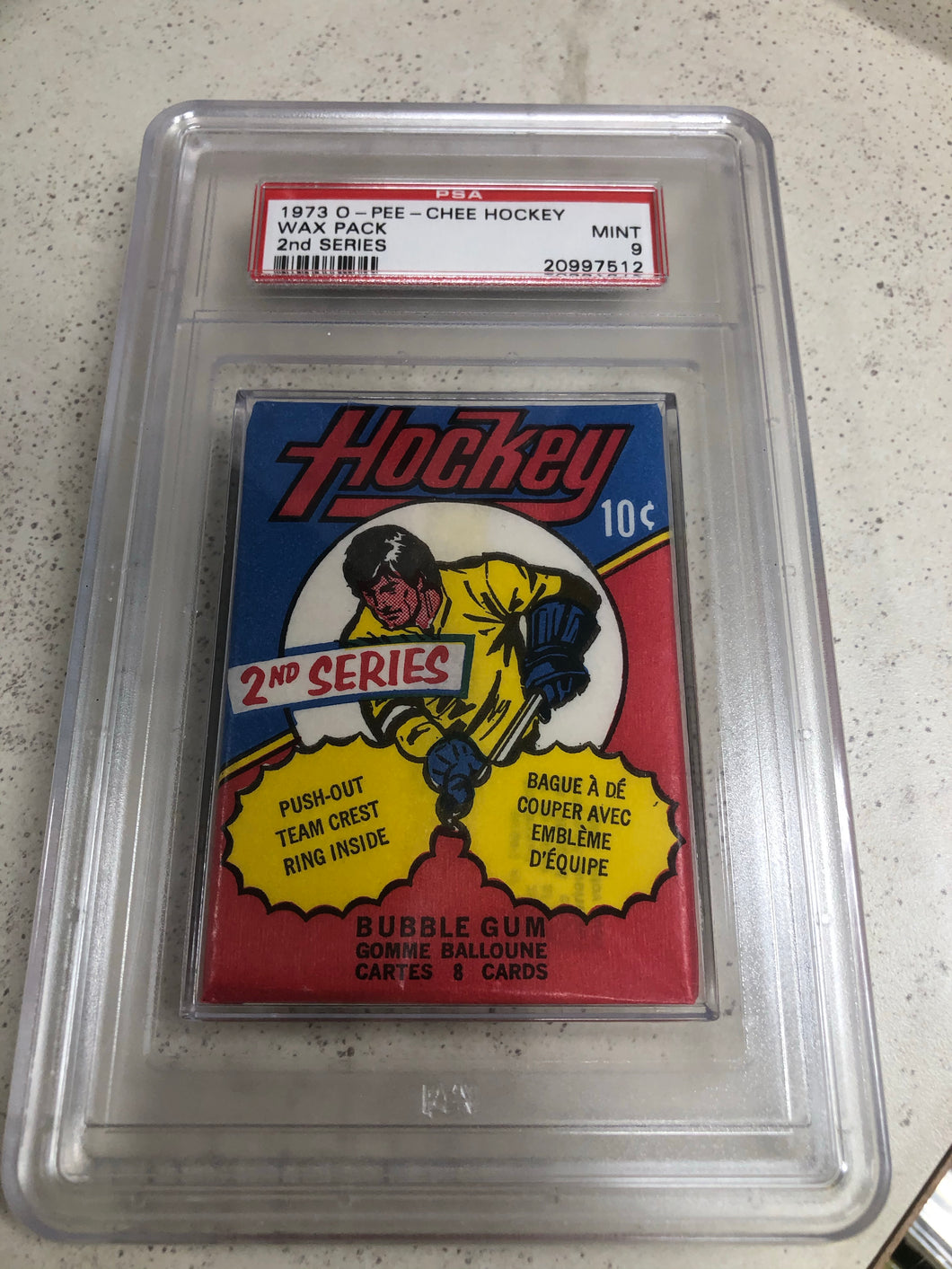 1973 OPC Hockey Wax Pack PSA 9