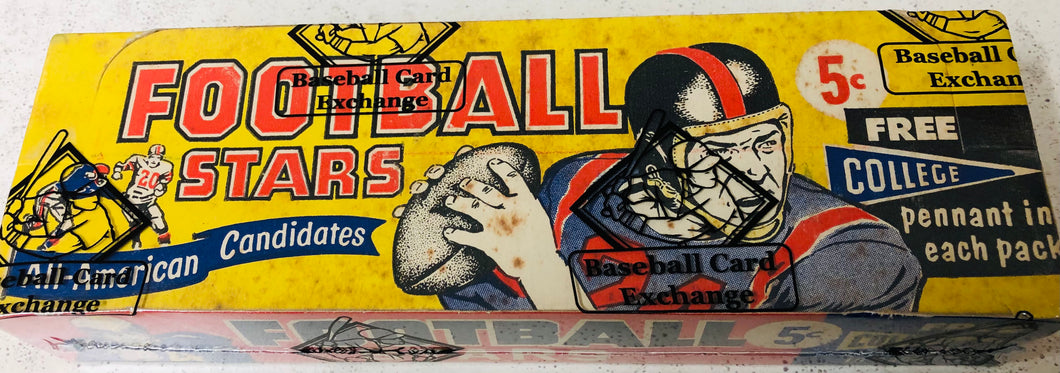 1961 Nu Card Football Box BBCE Authenticated