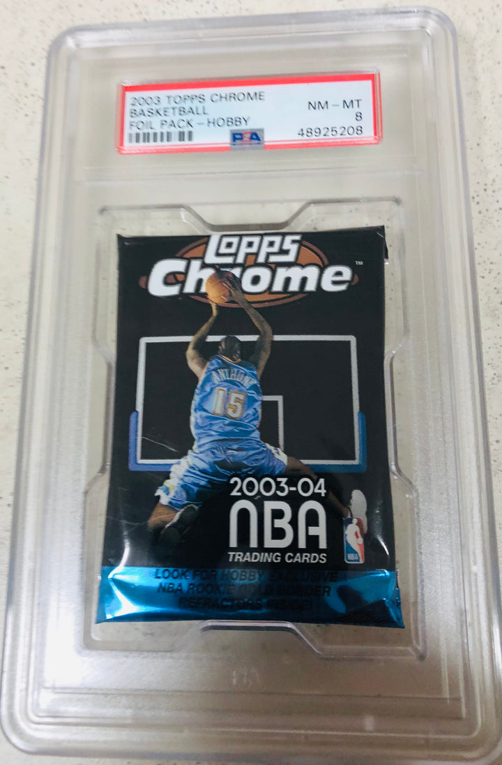 2003–04 Topps Chrome Basketball Hobby Pack – PSA 8