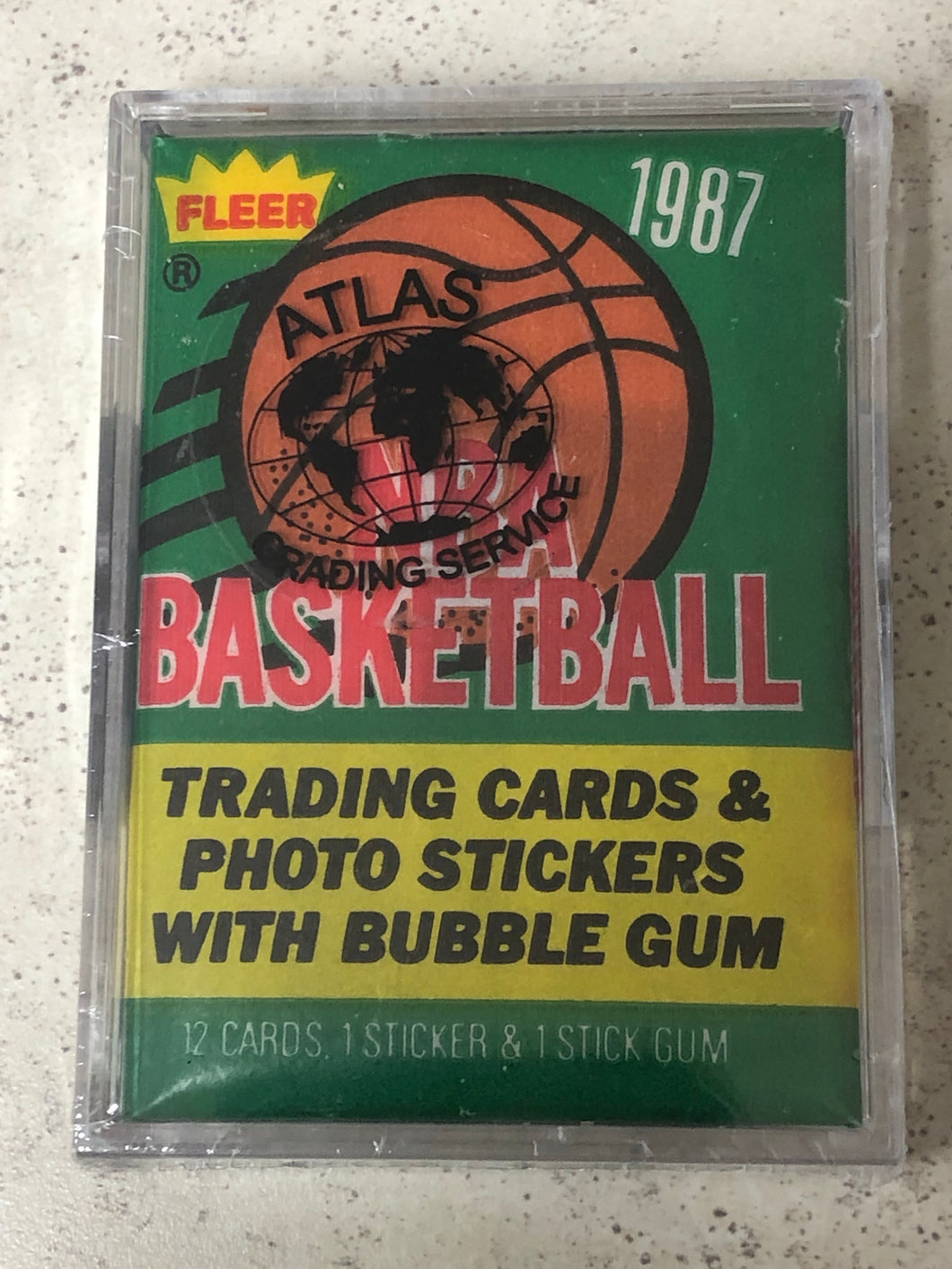 1987 Fleer Basketball Wax Pack Atlas Graded 9