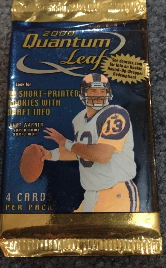 2000 Donruss Quantum Leaf Football Sealed Hobby Pack