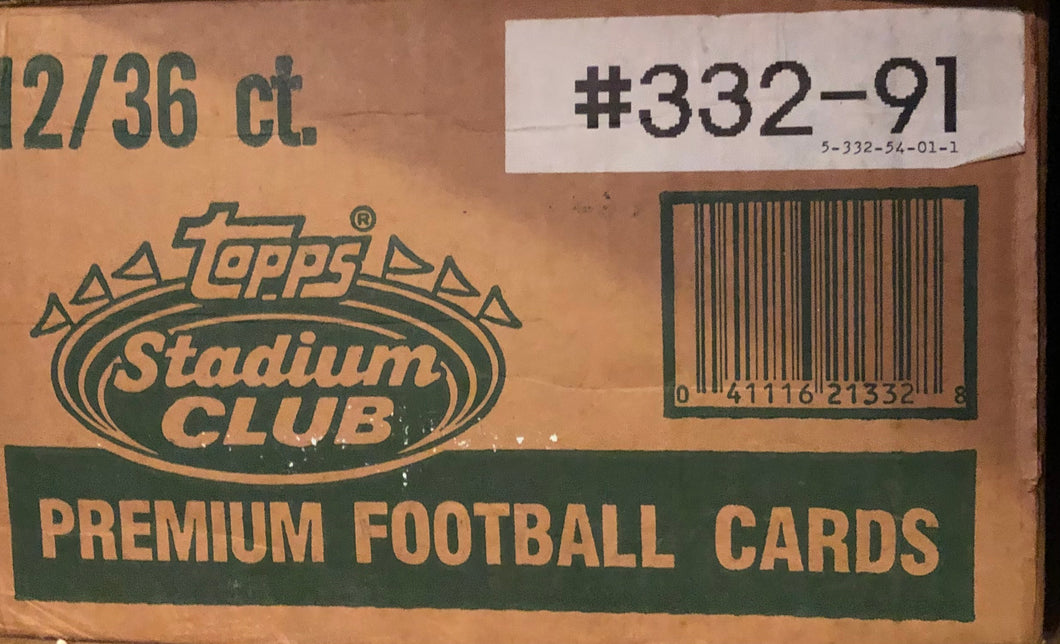 1991 Stadium Club Football Box Case