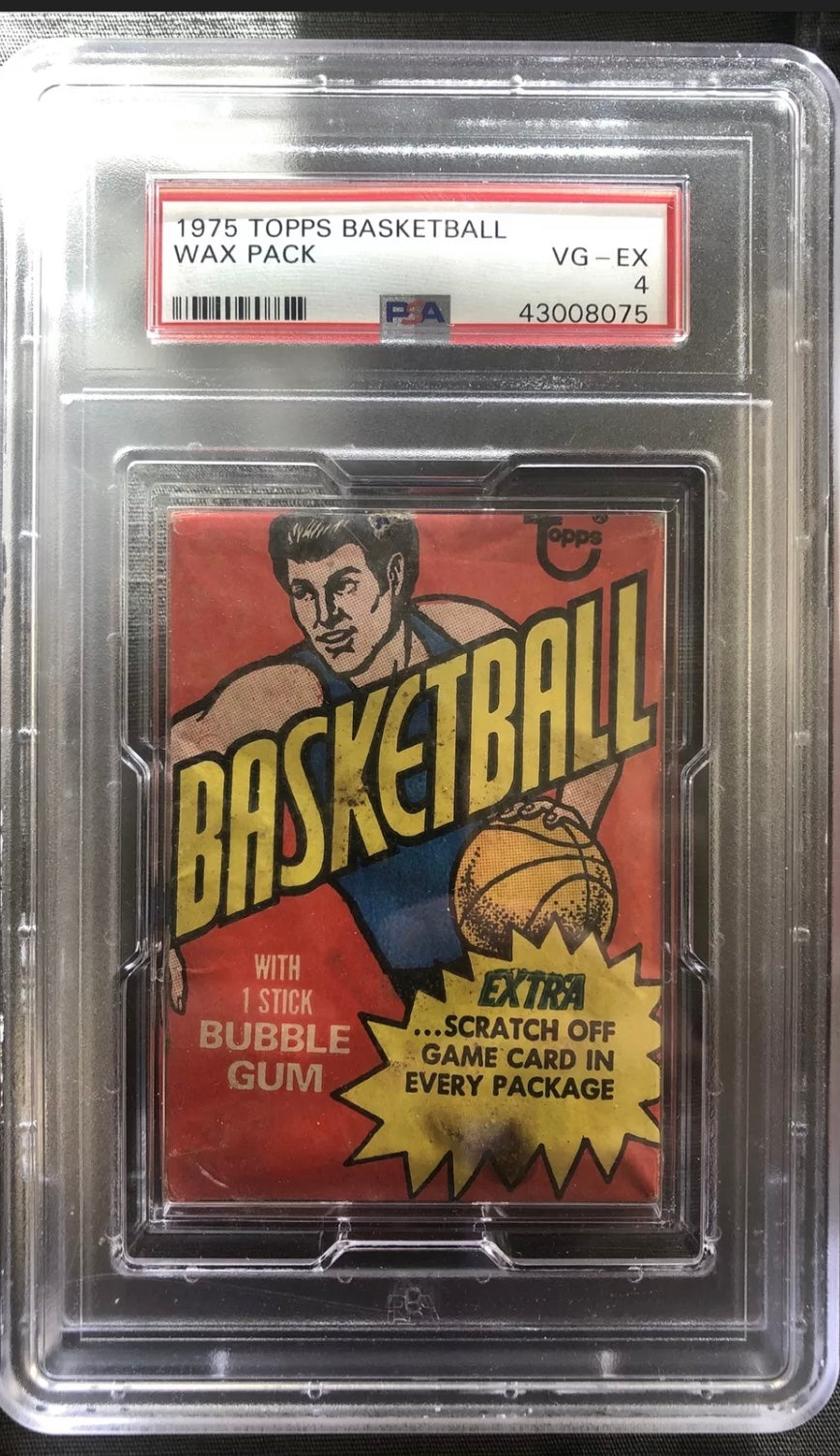 1974 Basketball Wax Pack Psa 4 Mislabeled 1975