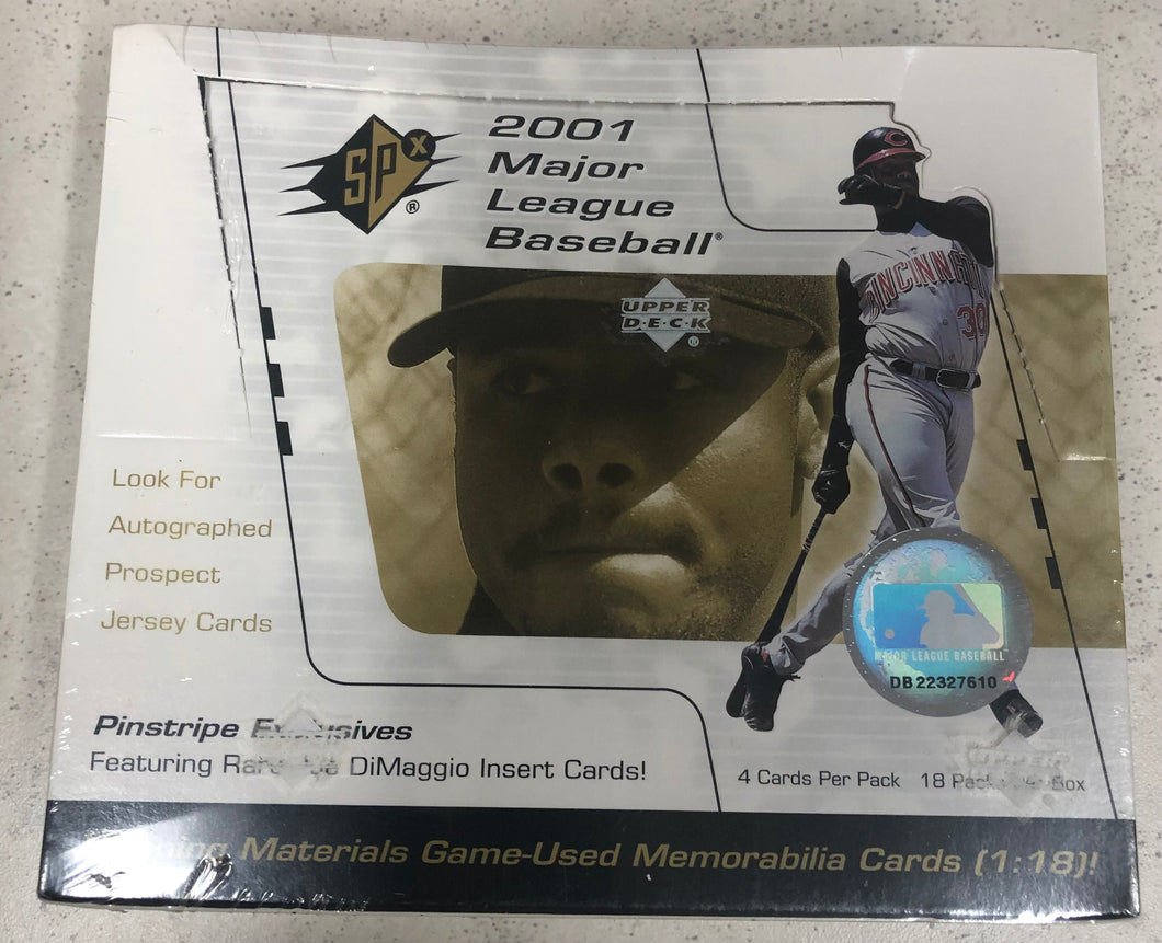 2001 Upper Deck SPX Baseball Hobby Box Factory Sealed