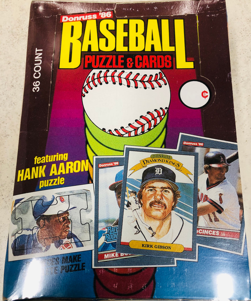 1986 Donruss Baseball Wax Box BBCE Authenticated