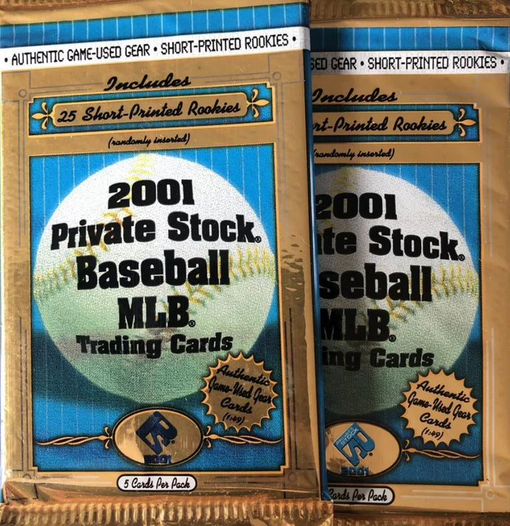 2001 Private Stock Baseball Authentic Game Used Hobby Pack