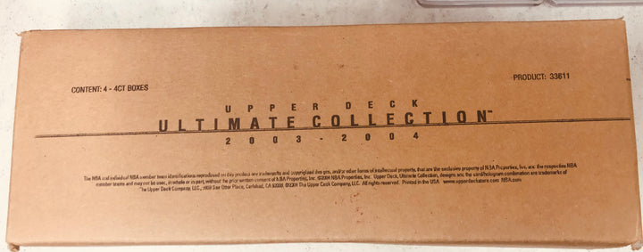 2003 04 Upper Deck Ultimate Collection 4 Box Basketball Hobby Case Factory Sealed