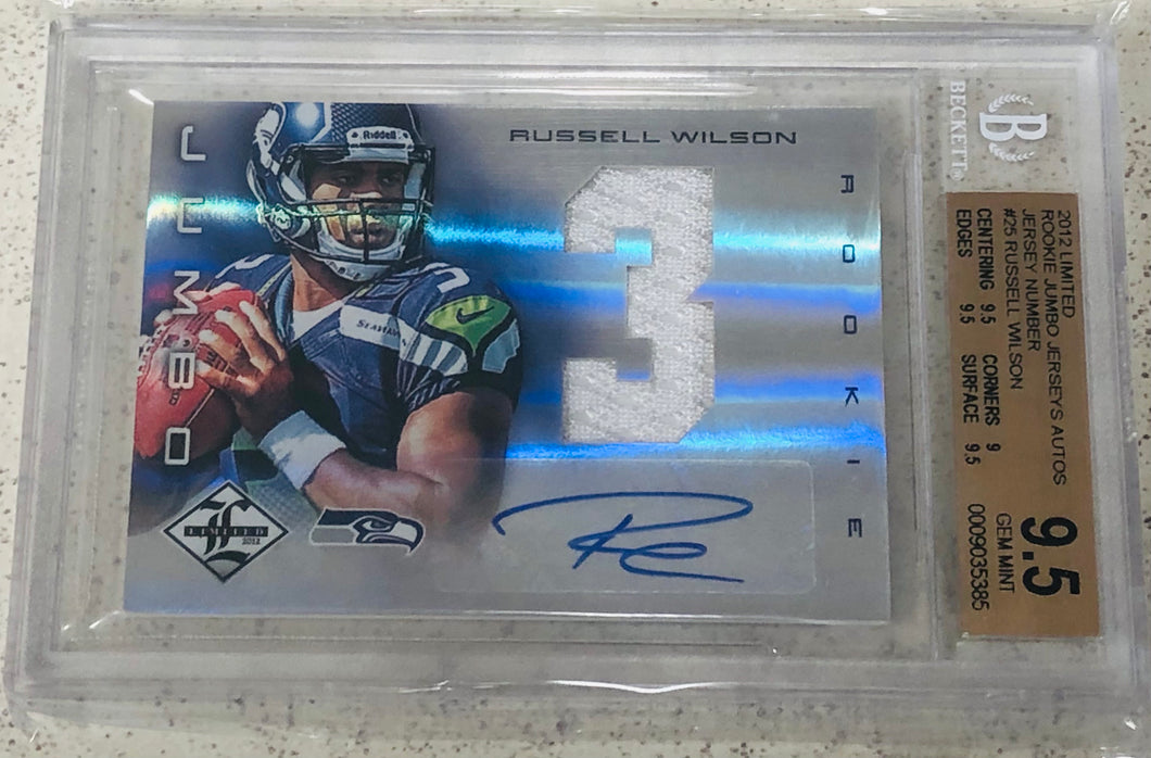 2012 Limited  /49 Wilson Jersey 3 BGS 9.5 10Auto