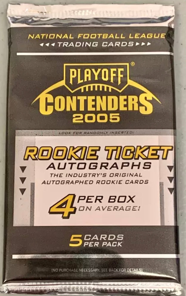 2005 Playoff Contenders Football Hobby Pack Unopened