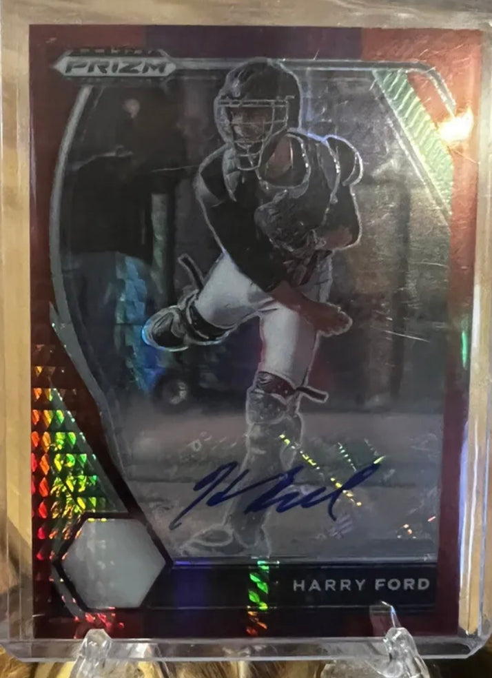 2021 Prizm Draft Picks Harry Ford AUTO Red Prizm Parallel Prospect #PDP12