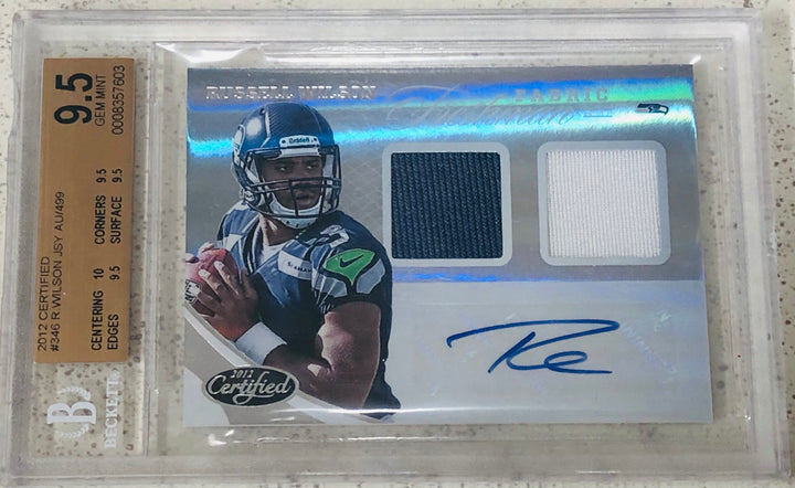2012 Certified Wilson Auto Jersey /499 BGS 9.5/10