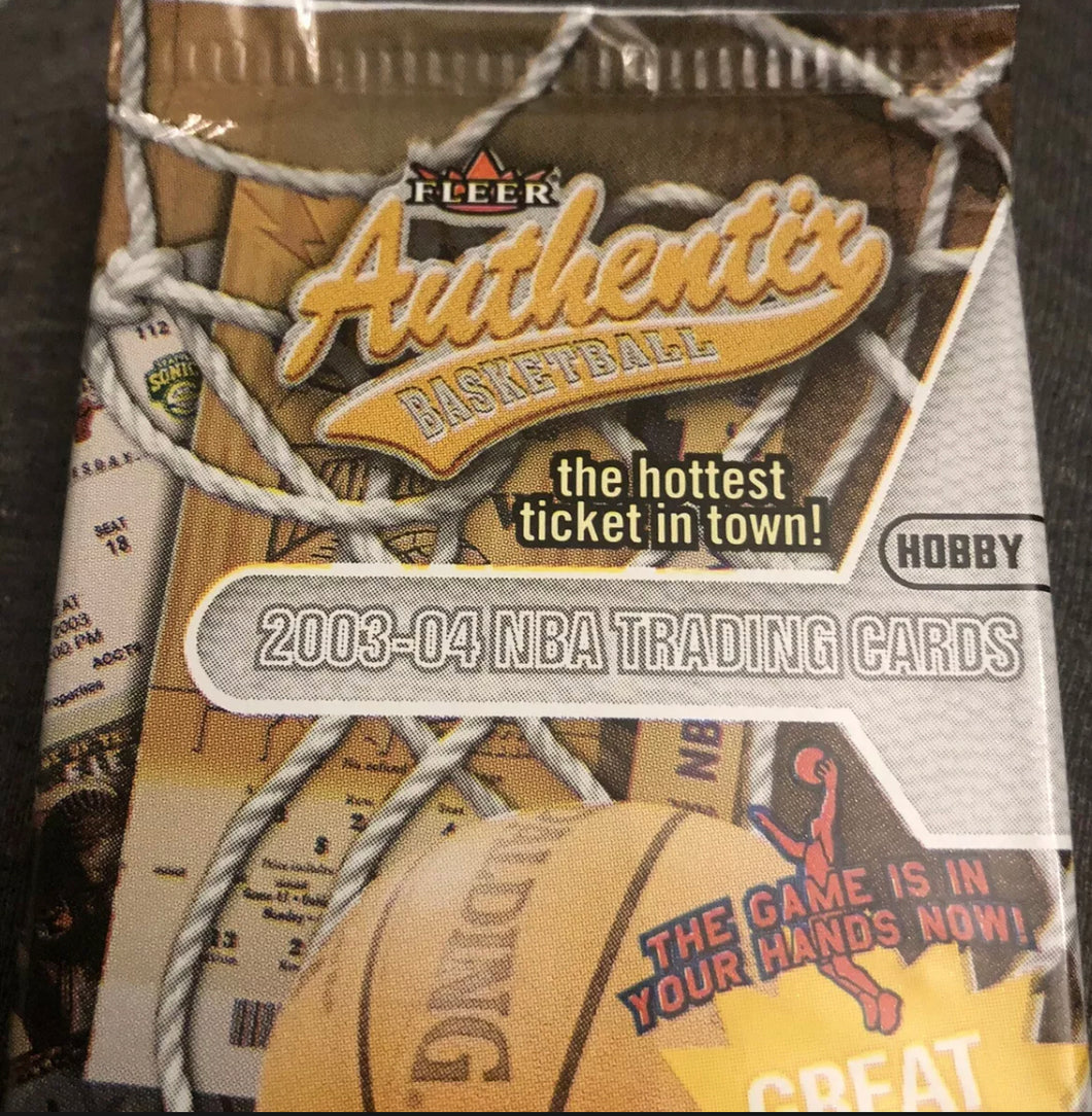 2003-04 FLEER AUTHENTIX BASKETBALL HOBBY PACK