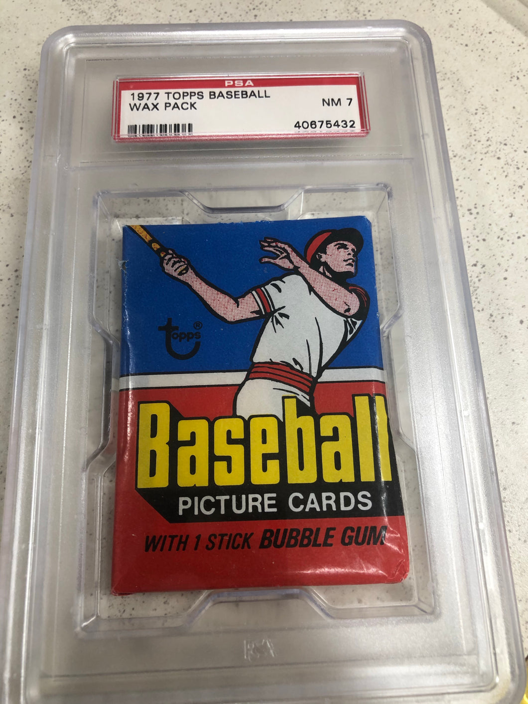 1977 Topps Baseball Wax Pack PSA 7