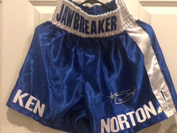Ken Norton Signed Boxing Trunks