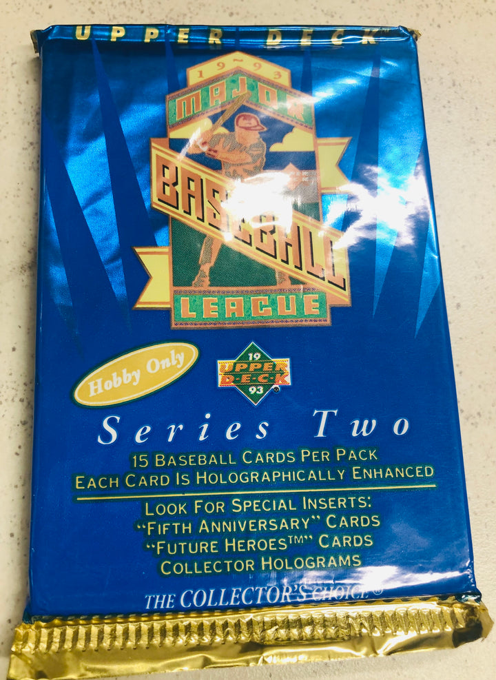 1993 Upper Deck Baseball Series 2 Pack