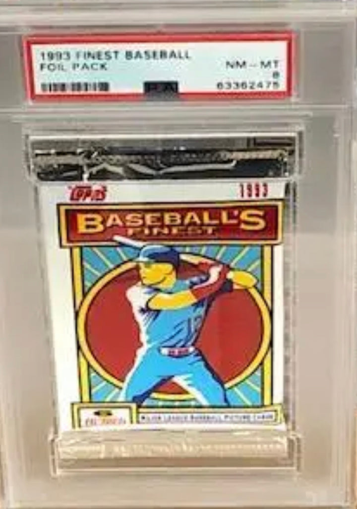 1993 Topps Finest Baseball Hobby Pack PSA 8