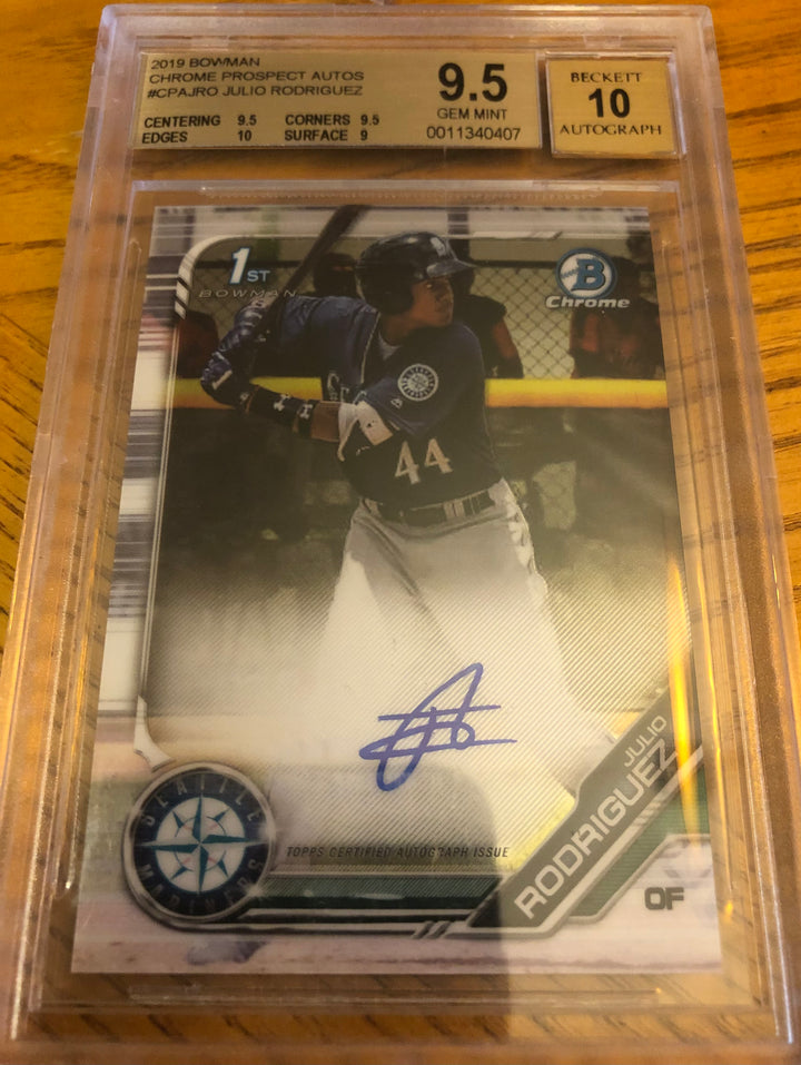 2019 Bowman Chrome Julio Rodriguez BGS 9.5 10 Auto