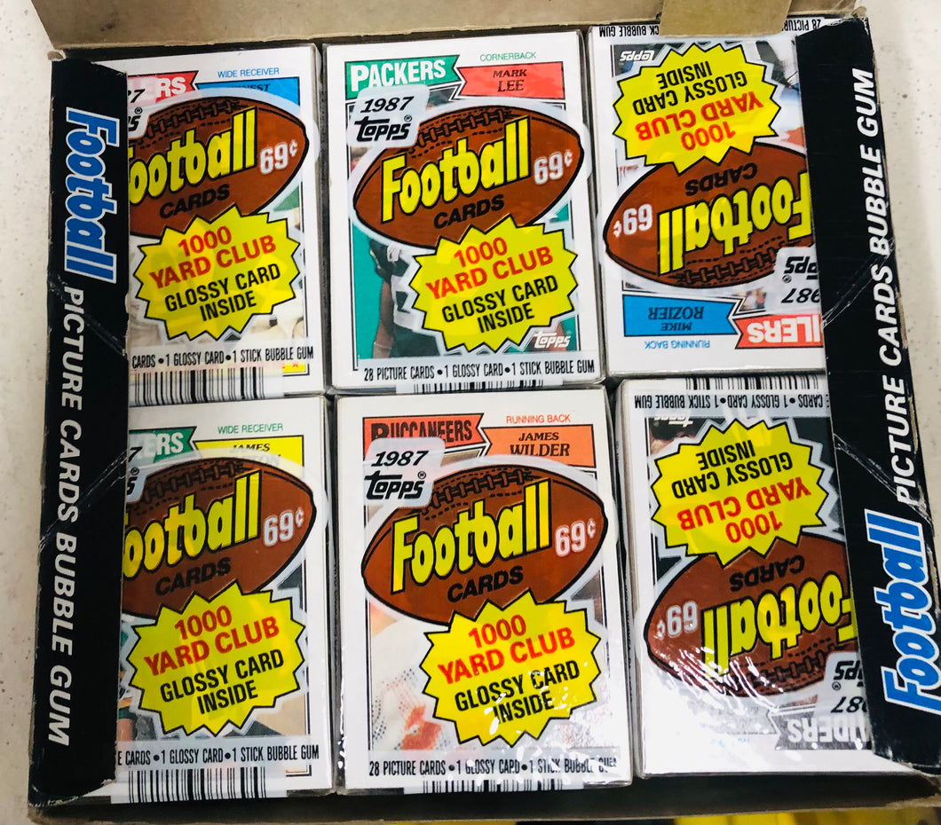 1987 Topps Football Cello Box Guarantee Unopened WPK