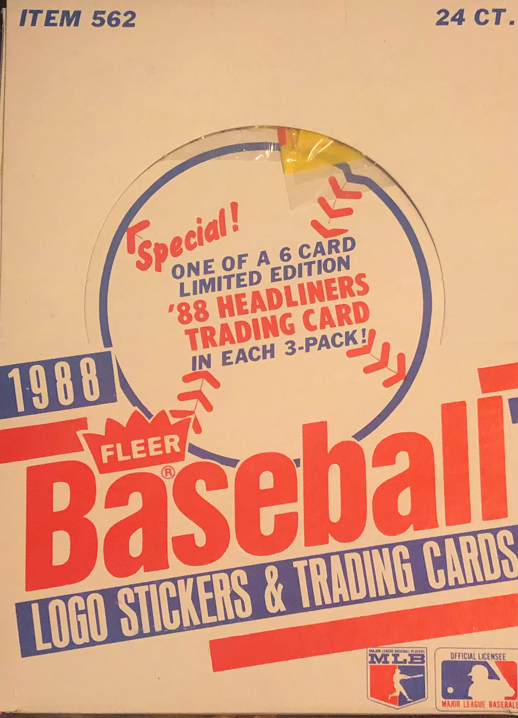 1988 Fleer Baseball Rack Box