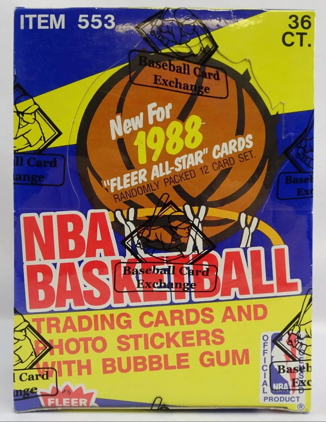 1988/89 Fleer Basketball Wax Box BBCE